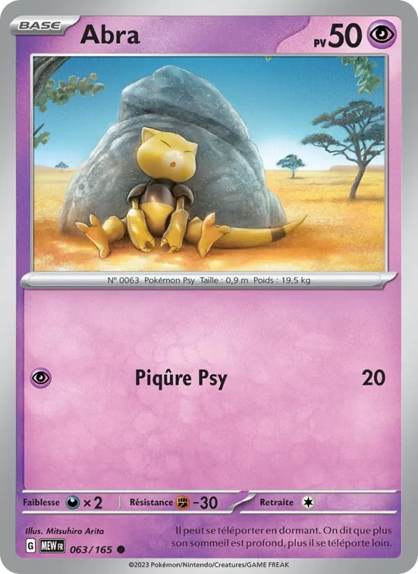 Carte Pokémon Abra 063/165 — 151
