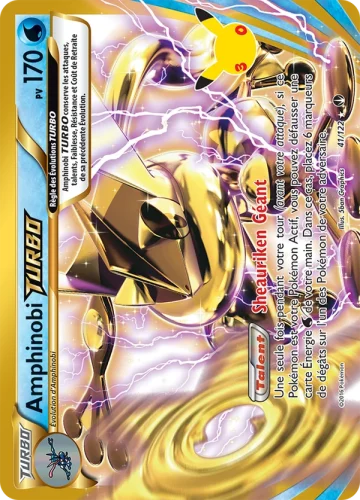 Carte Pokémon Amphinobi TURBO 41/122, extension Pokémon 30e Anniversaire