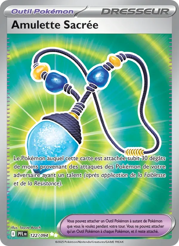Carte Pokémon Amulette Sacrée 122/094 — Flammes Fantasmagoriques
