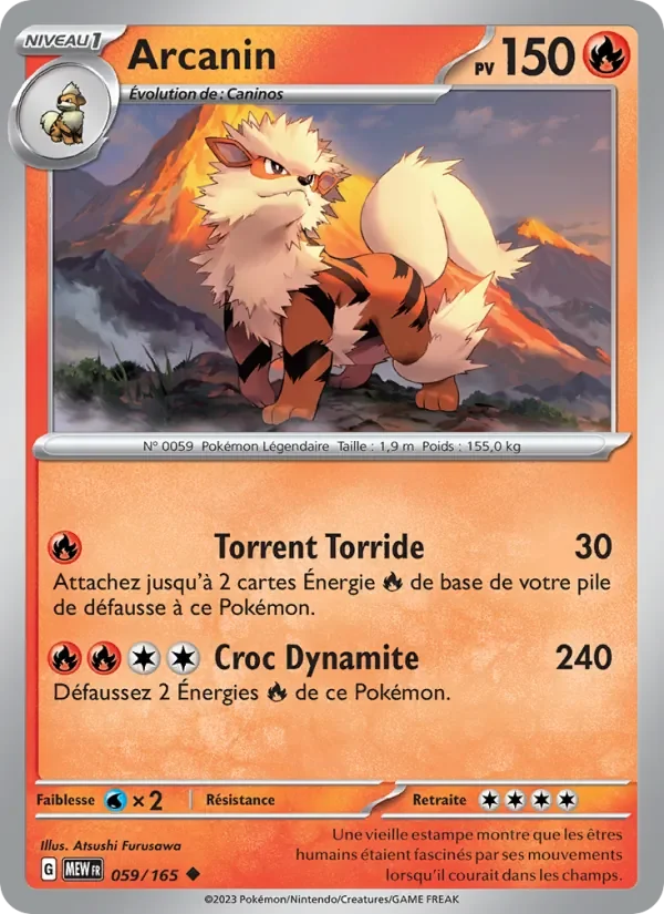Carte Pokémon Arcanin 059/165 — 151