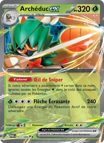 Carte Pokémon Archéduc-ex 012/088, extension Équilibre Parfait