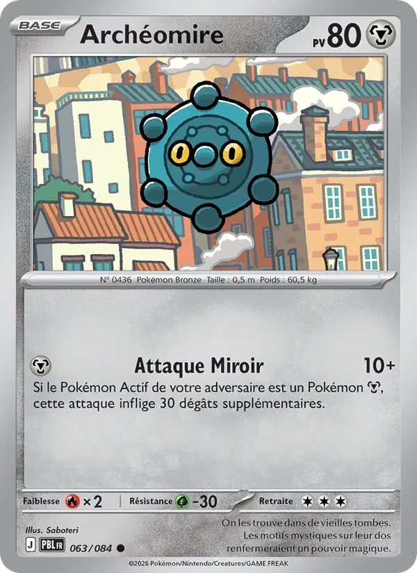 Carte Pokémon Archéomire 063/120 — Nuit Noire