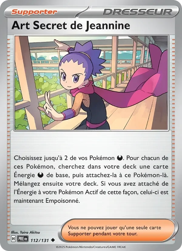 Carte Pokémon Art Secret de Jeannine 112/131 — Évolutions Prismatiques