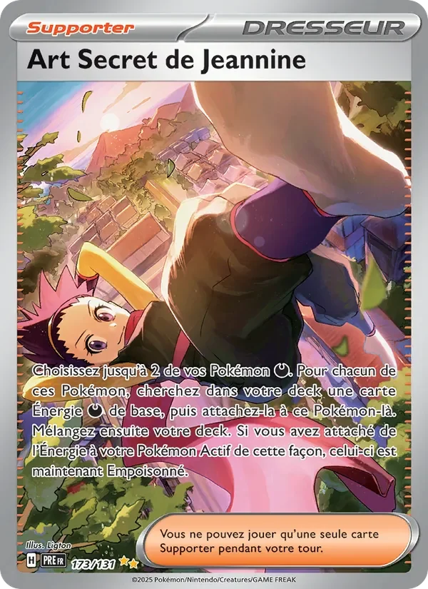 Carte Pokémon Art Secret de Jeannine 173/131 — Évolutions Prismatiques