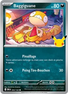 Carte Pokémon Baggiguane 094/128 du set 30e Anniversaire