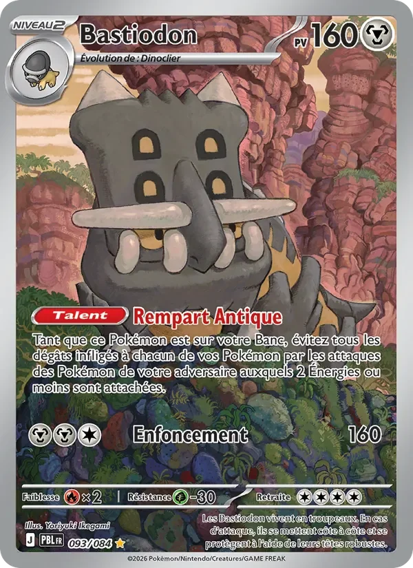 Carte Pokémon Bastiodon 093/120 — Nuit Noire