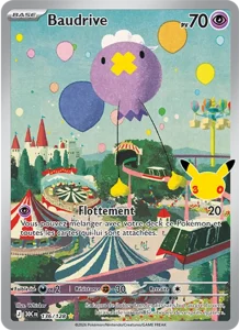 Carte Pokémon Baudrive 136/128 du set 30e Anniversaire