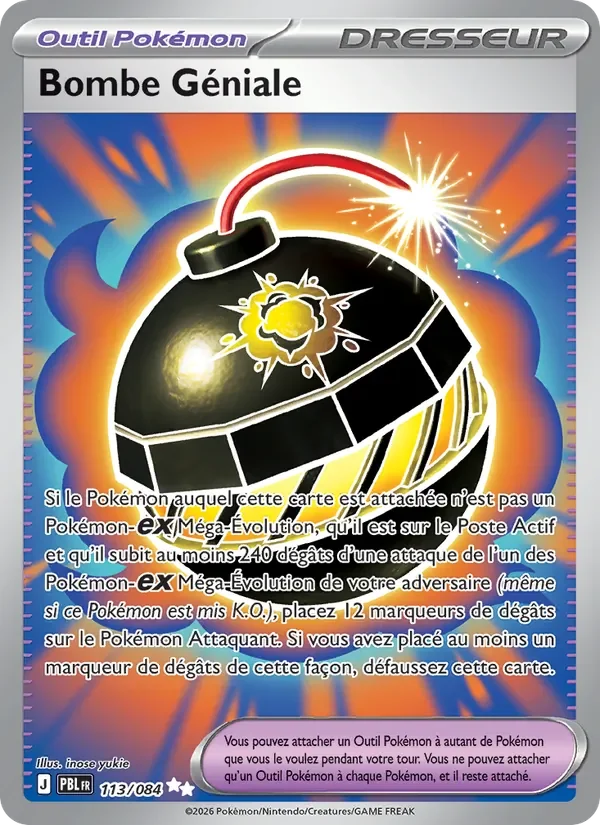 Carte Pokémon Bombe Géniale 113/120 — Nuit Noire