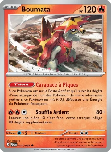 Carte Pokémon Boumata 017/088, extension Équilibre Parfait
