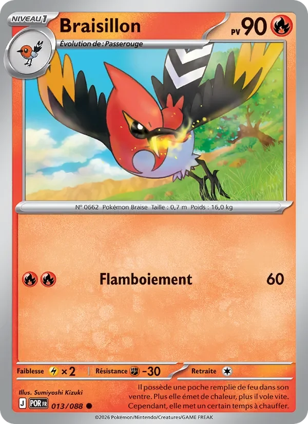 Carte Pokémon Braisillon 013/124 — Équilibre Parfait