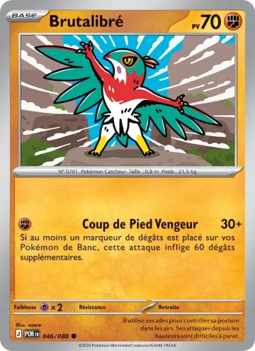 Carte Pokémon Brutalibré 046/088, extension Équilibre Parfait
