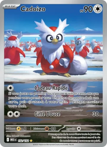 Carte Pokémon Cadoizo 152/132, extension Méga-Évolution