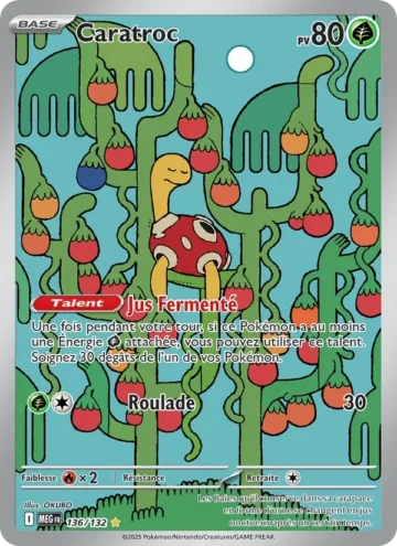 Carte Pokémon Caratroc 136/132, extension Méga-Évolution