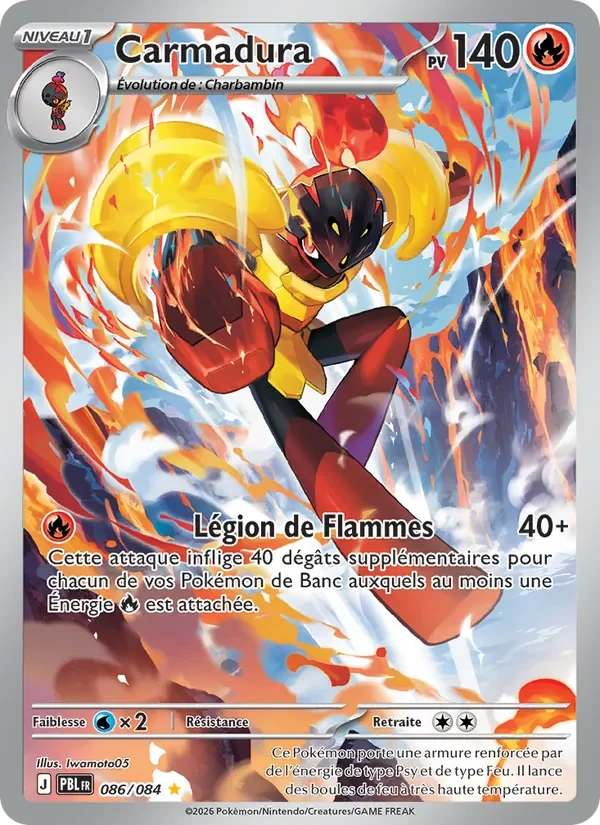 Carte Pokémon Carmadura 086/120 — Nuit Noire