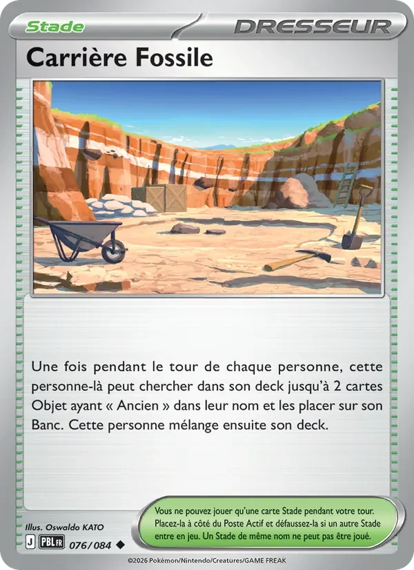 Carte Pokémon Carrière Fossile 076/120 — Nuit Noire