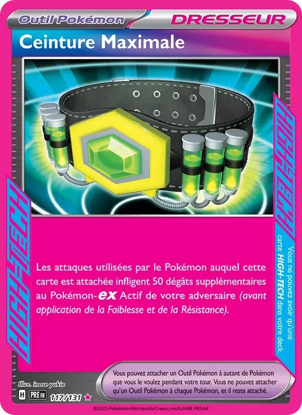 Carte Pokémon Ceinture Maximale 117/131 — Évolutions Prismatiques