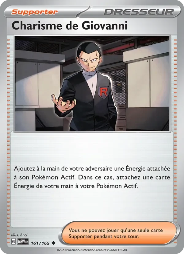 Carte Pokémon Charisme de Giovanni 161/165 — 151
