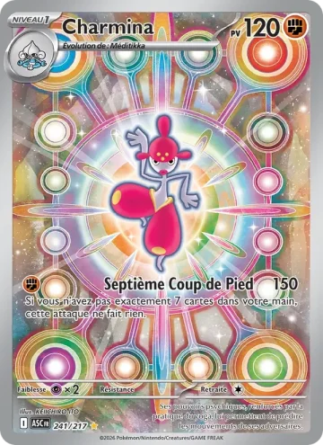 Carte Pokémon Charmina 241/217, extension Héros Transcendants