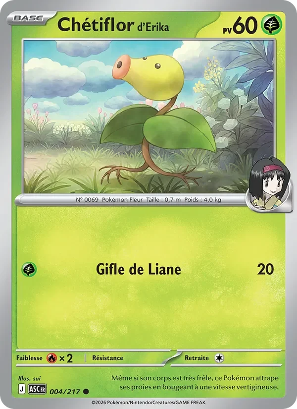 Carte Pokémon Chétiflor d'Erika 004/295 — Héros Transcendants