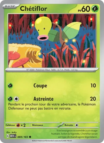 Carte Pokémon Chétiflor 069/165, extension 151