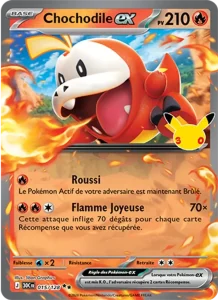 Carte Pokémon Chochodile-ex 015/128 du set 30e Anniversaire