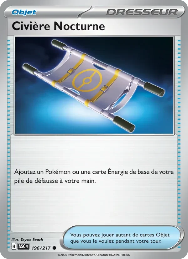 Carte Pokémon Civière Nocturne 196/295 — Héros Transcendants