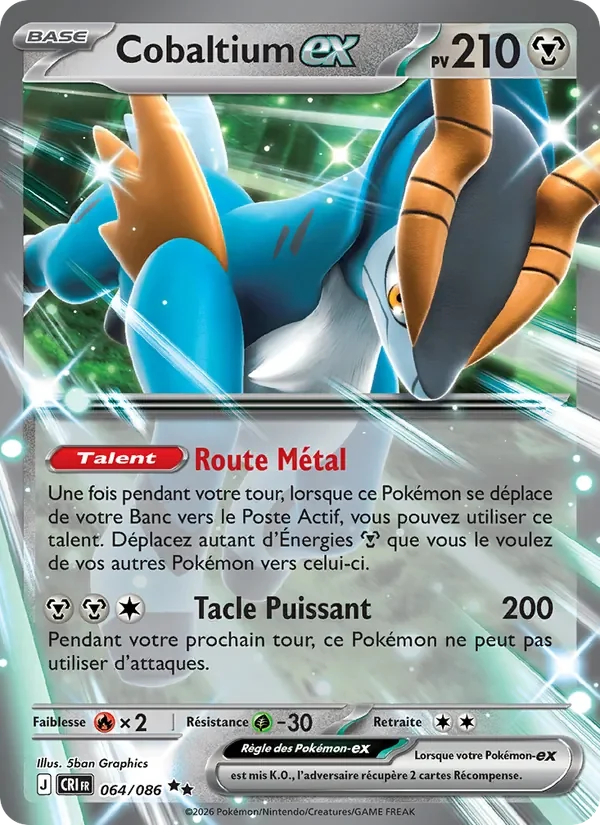 Carte Pokémon Cobaltium-ex 064/122 — Chaos Ascendant