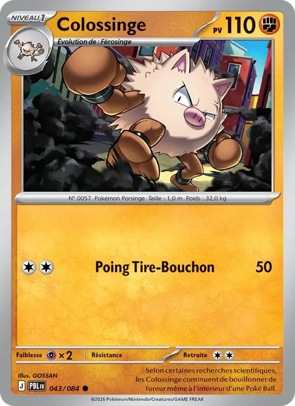 Carte Pokémon Colossinge 043/120 — Nuit Noire