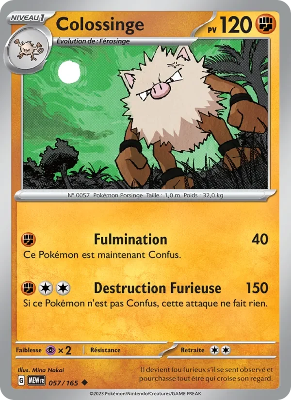 Carte Pokémon Colossinge 057/165 — 151