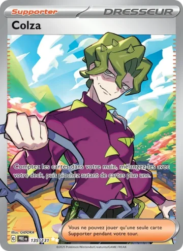 Carte Pokémon Colza 135/131, extension Évolutions Prismatiques