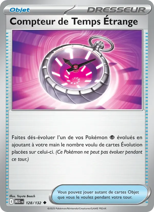 Carte Pokémon Compteur de Temps Étrange 128/132 — Méga-Évolution