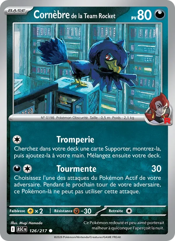 Carte Pokémon Cornèbre de la Team Rocket 126/295 — Héros Transcendants