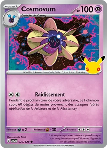 Carte Pokémon Cosmovum 079/128, extension Pokémon 30e Anniversaire