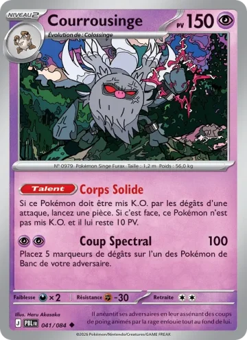 Carte Pokémon Courrousinge 041/084, extension Nuit Noire