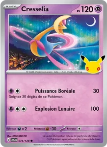 Carte Pokémon Cresselia 074/128 du set 30e Anniversaire