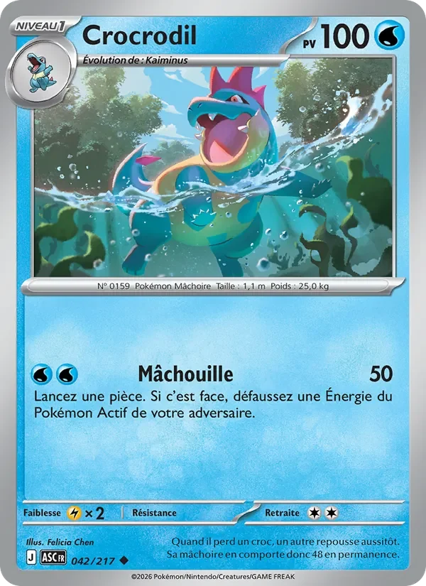 Carte Pokémon Crocrodil 042/295 — Héros Transcendants