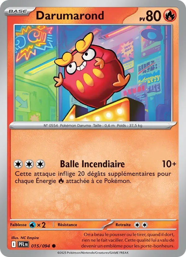 Carte Pokémon Darumarond 015/094 — Flammes Fantasmagoriques