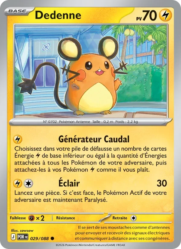 Carte Pokémon Dedenne 029/124 — Équilibre Parfait