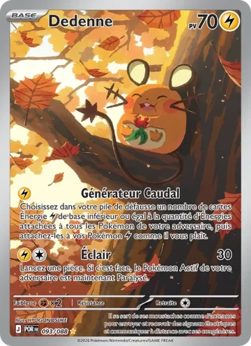 Carte Pokémon Dedenne 093/088, extension Équilibre Parfait
