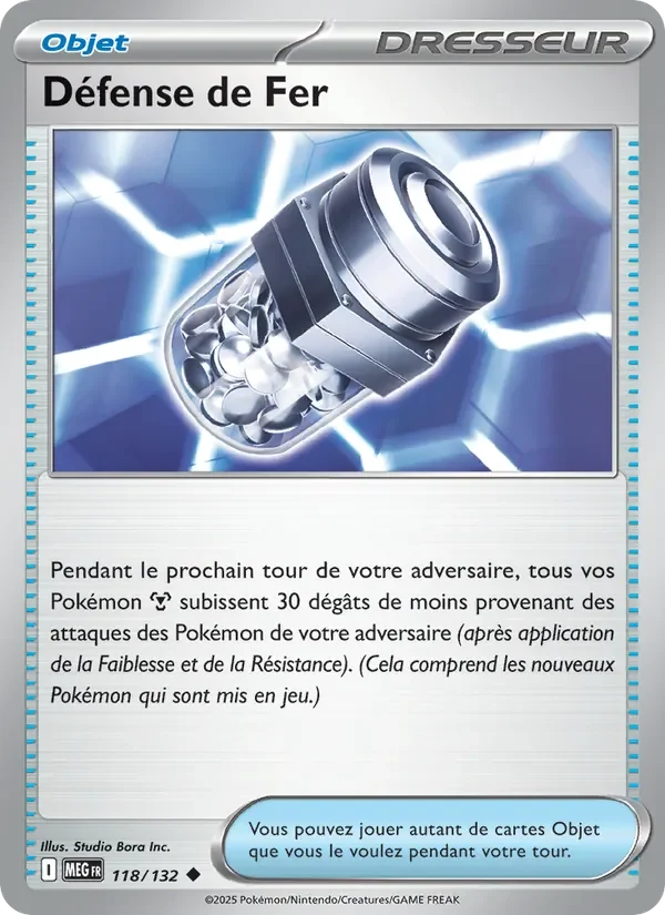 Carte Pokémon Défense de Fer 118/132 — Méga-Évolution