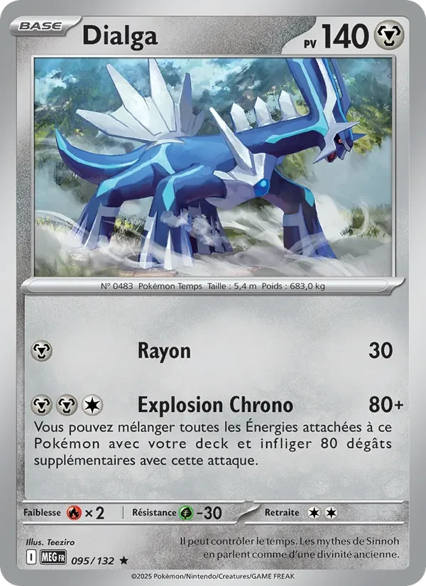 Carte Pokémon Dialga 095/132 — Méga-Évolution