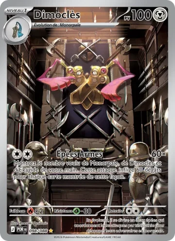 Carte Pokémon Dimoclès 098/088, extension Équilibre Parfait