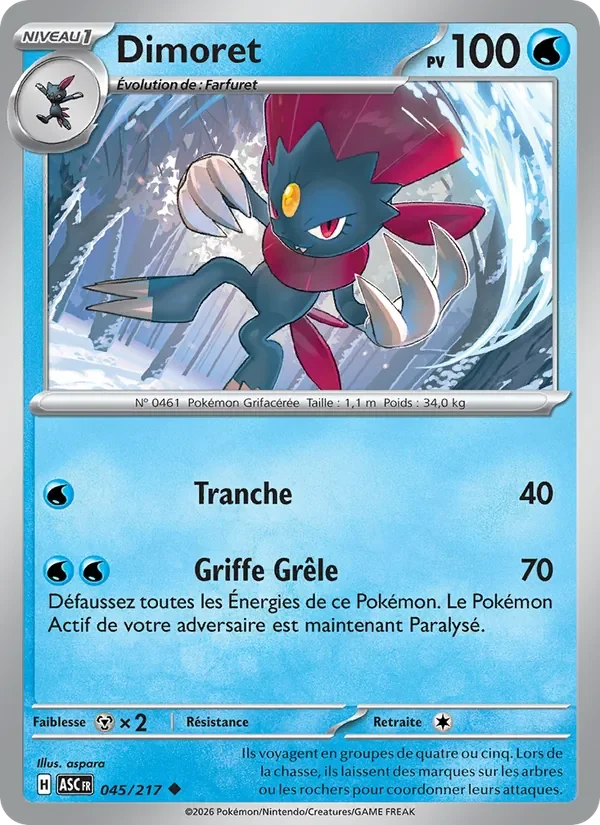 Carte Pokémon Dimoret 045/295 — Héros Transcendants