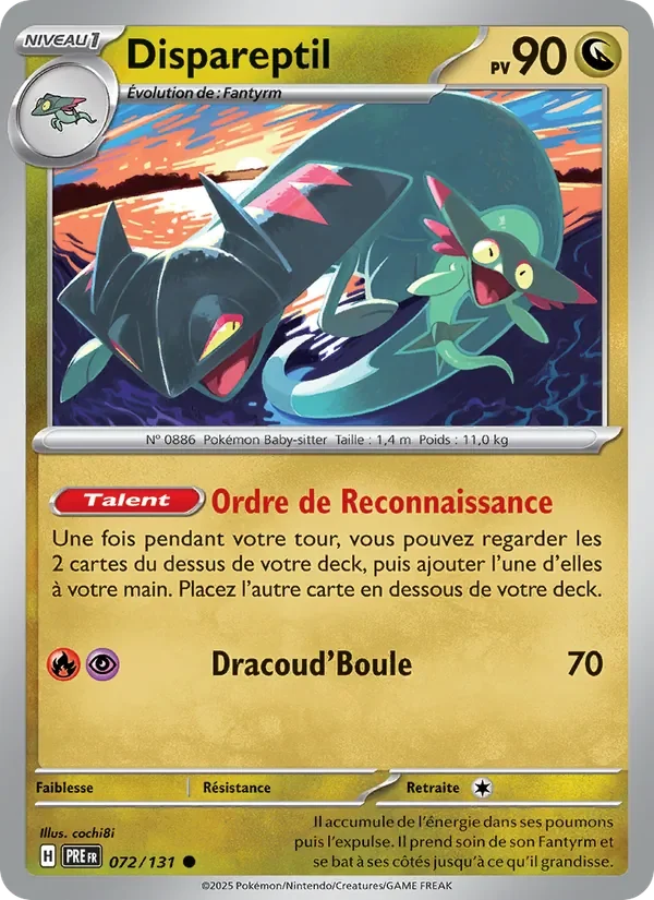 Carte Pokémon Dispareptil 072/131 — Évolutions Prismatiques