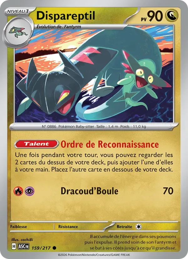 Carte Pokémon Dispareptil 159/295 — Héros Transcendants