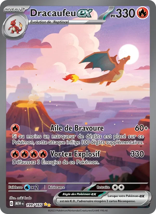 Carte Pokémon Dracaufeu-ex 199/165 — 151