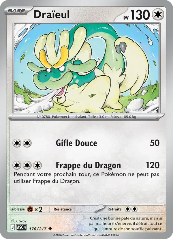 Carte Pokémon Draïeul 176/295 — Héros Transcendants