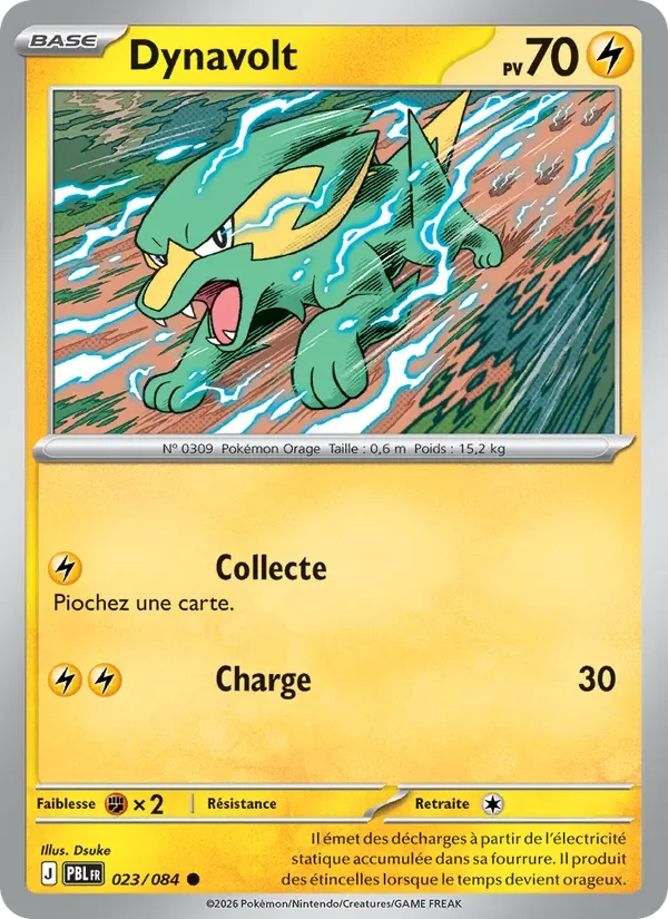 Carte Pokémon Dynavolt 023/120 — Nuit Noire