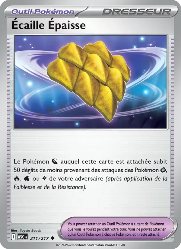 Carte Pokémon Écaille Épaisse 211/295 — Héros Transcendants