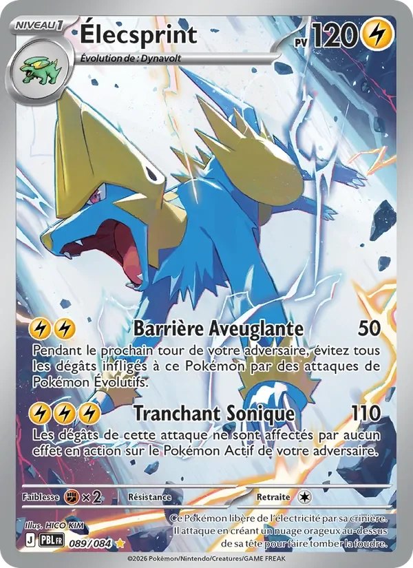 Carte Pokémon Élecsprint 089/120 — Nuit Noire